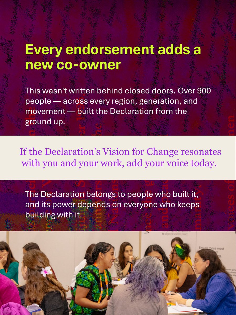 WomenDeliver's tweet photo. Built by 900+ people across regions, generations, and movements, the #MelbourneDeclaration has 905 endorsements — including 344 organizations and 11 governments. Every endorsement strengthens accountability. Endorse it. Build with it: https://t.co/BT4iqm15Cx https://t.co/6oOgTCikXu