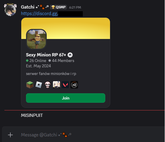 gatchishoppo's tweet photo. guess who just accidentally sent someone an invite to sexy minion RP 67+ https://t.co/SpwDCszWHj