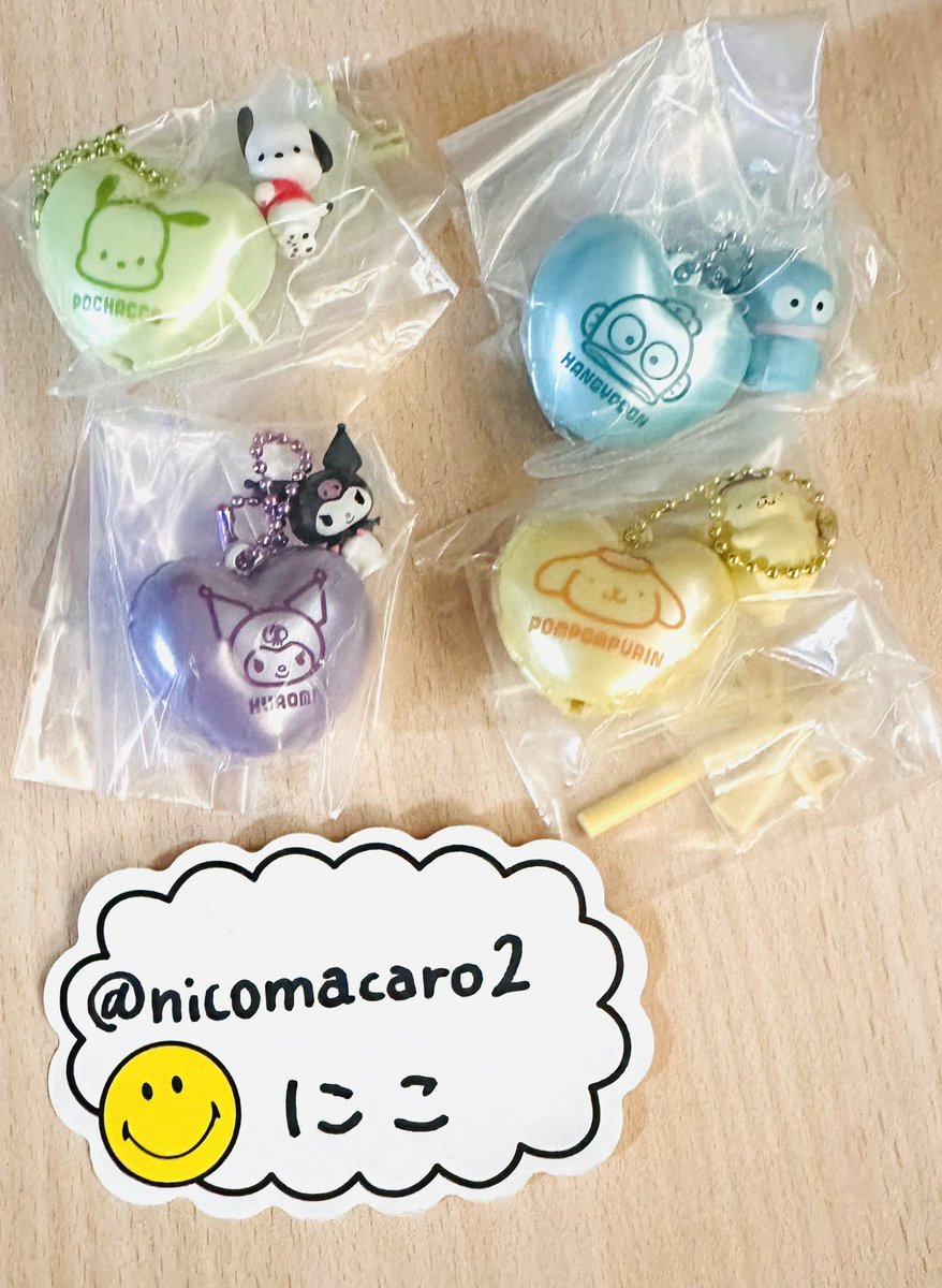 nicomacaro2's tweet photo. 【交換】 

サンリオキャラクターズ バルーンポップチャーム&amp;グミ サンリオ ポップチャーム

譲) クロミ、ポムポムプリン、ハンギョドン、ポチャッコ

求) キティ＞ばつ丸

纏めて、手渡し優先。
初回取引の方はプロカ必読。検索からでもお気軽にお声掛けください。 https://t.co/f8MVcL4L6n
