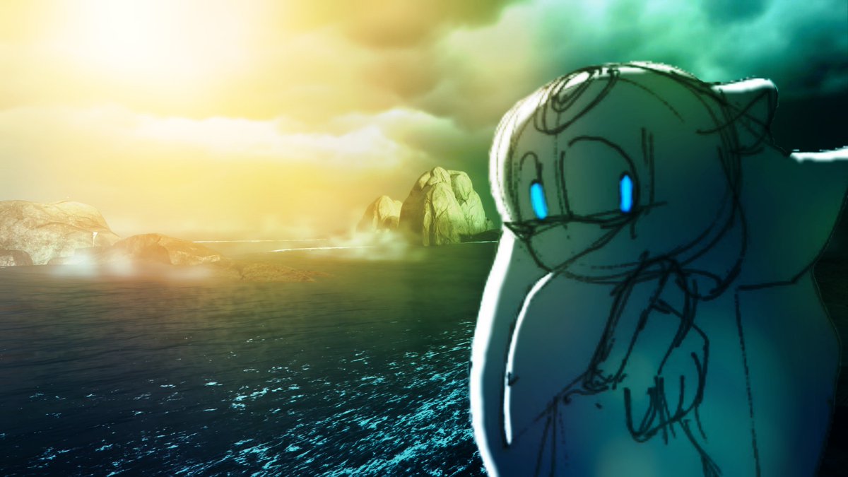 FriendTelepath's tweet photo. I was never let outside the tower back home so I had never seen the sea. Here I can see it as much as I want. https://t.co/9FG4aqTNA7