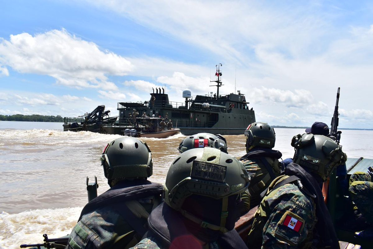 naval_peru's tweet photo. Iquitos: La Marina de Guerra del Perú culminó la Segunda Fase de #BRACOLPERNAVAL2026 junto a Colombia y Brasil, fortaleciendo la interoperabilidad y capacidades tácticas con ejercicios fluviales para responder a desafíos de seguridad en la Amazonía. #NavegandoAlServicioDeLaPatria https://t.co/X6IaGb6sOa