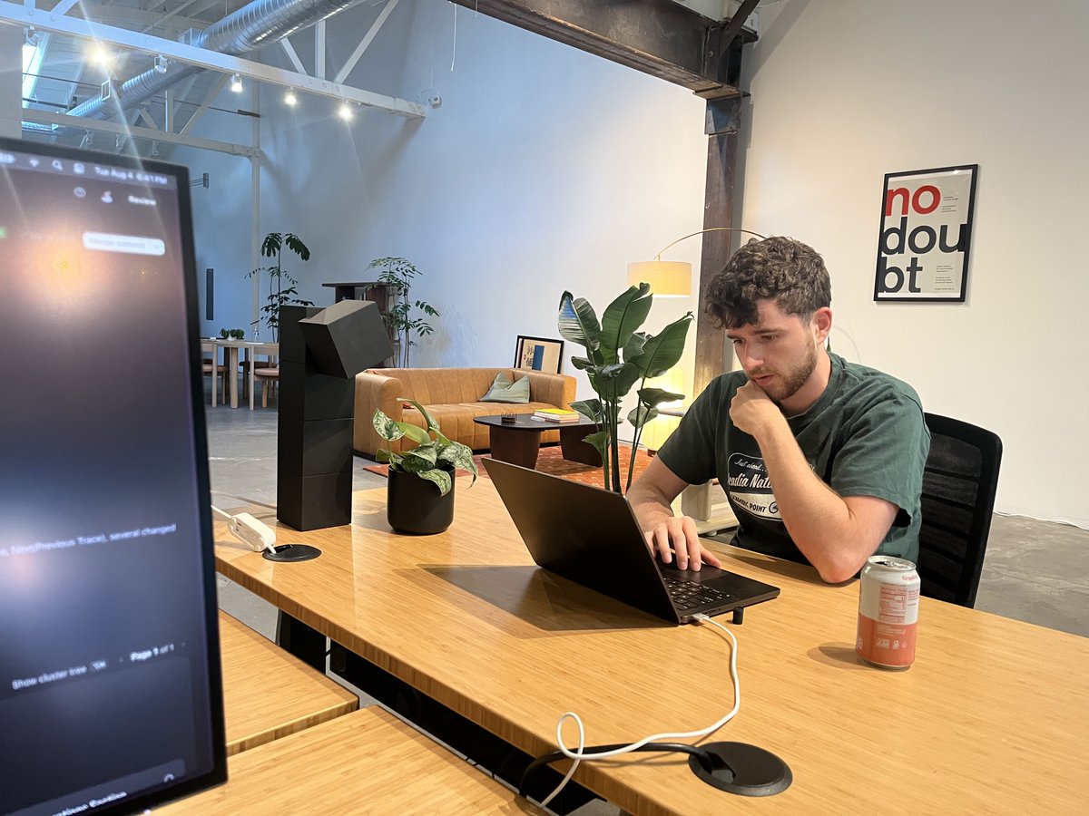 devin_plumb's tweet photo. And we are looking to hire our first engineers!
- cozy office in the Mission (SF), just down the street from Hedge Coffee
- tiny, technical, and talent-dense team
- hiring slowly and well
- we value: intellectual curiosity, debate, grit, first-principles thinking
- what your work looks like:
   a) iterating closely with our customers (fast-growing, AI-native startups)
   b) owning large parts of our product end-to-end (infra, web & native full-stack development, applied AI)
   c) working on asynchronous, long-running agents
   d) developing new primitives for review and VCS for the AI era
   e) spending a lot of your day in the product you're building (flow state)

reach out if interested