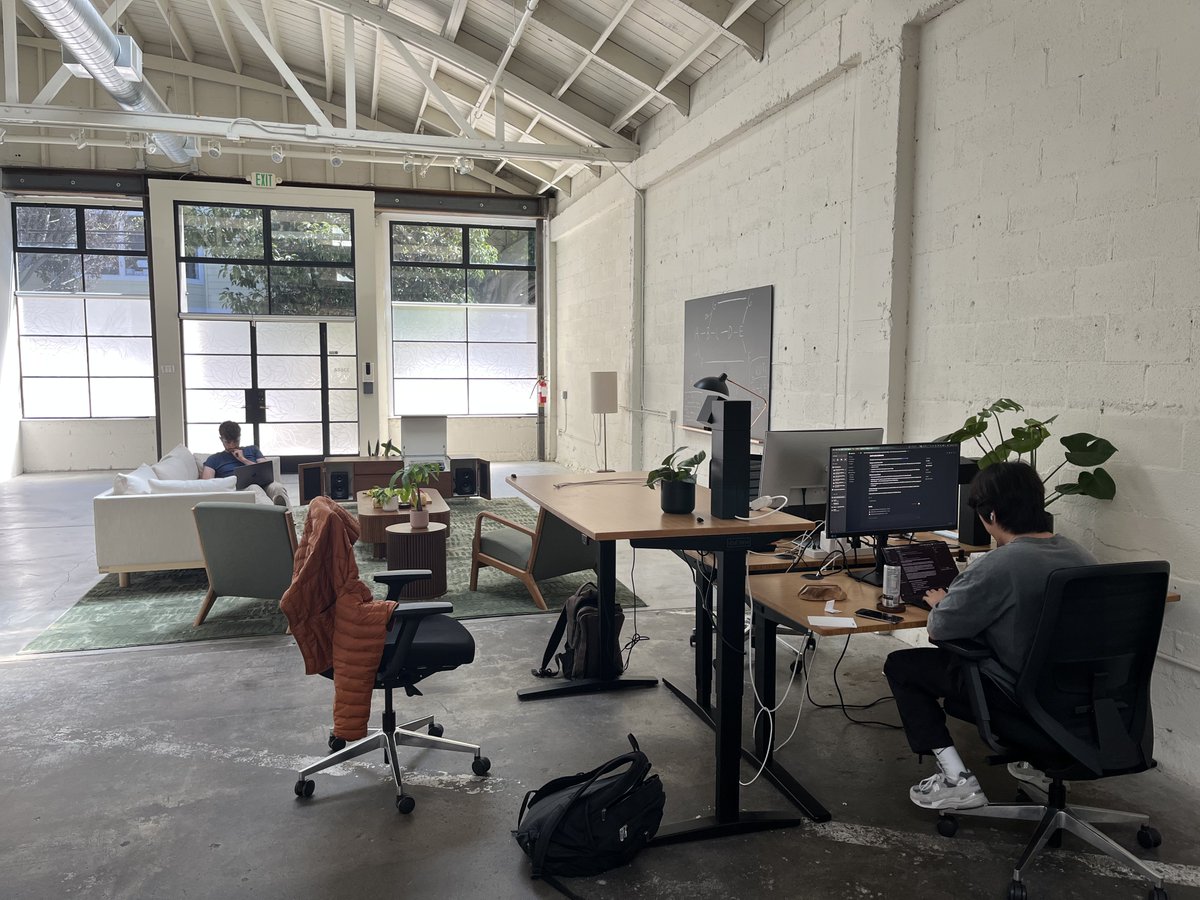 devin_plumb's tweet photo. And we are looking to hire our first engineers!
- cozy office in the Mission (SF), just down the street from Hedge Coffee
- tiny, technical, and talent-dense team
- hiring slowly and well
- we value: intellectual curiosity, debate, grit, first-principles thinking
- what your work looks like:
   a) iterating closely with our customers (fast-growing, AI-native startups)
   b) owning large parts of our product end-to-end (infra, web & native full-stack development, applied AI)
   c) working on asynchronous, long-running agents
   d) developing new primitives for review and VCS for the AI era
   e) spending a lot of your day in the product you're building (flow state)

reach out if interested