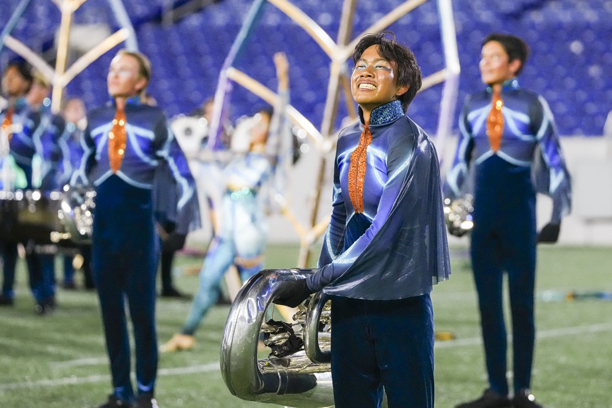 PCDrumCorps's tweet photo. All smiles while reflecting on Annapolis 😁

#DCI2026 | #Irresistible https://t.co/jWjuRN68LX