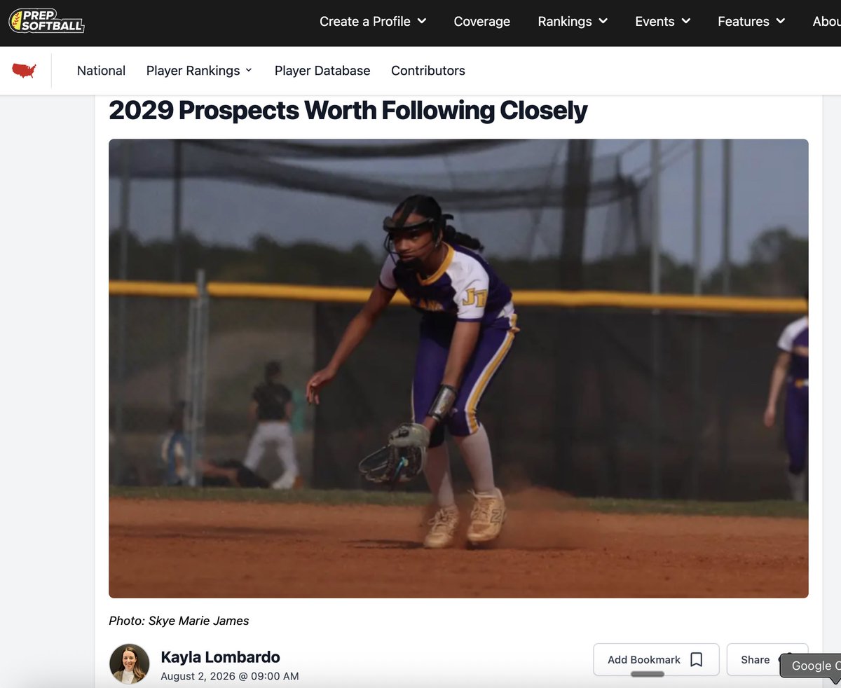 nccrusaders_'s tweet photo. THATS OUR GIRL @SkyeJames2029 !!!! “5 prospects to watch from the 2029 class” and the only one on the list from the southeast! Let’s get it girl! Big things, bright futures. 🤩🤩🥎🥎 #crusaders #CrusadersSoftball thanks @PrepSoftball https://t.co/YH6ntWOrOs