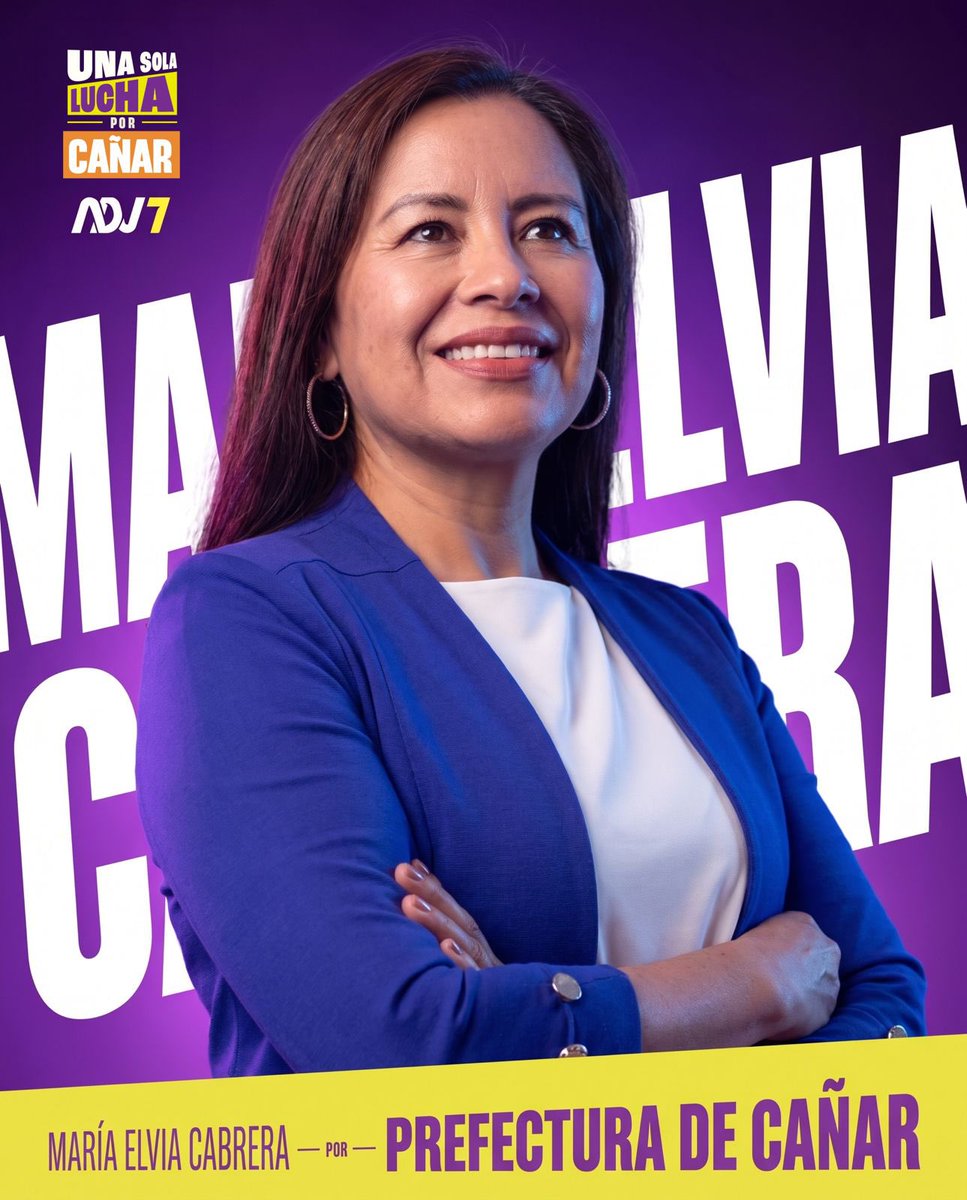 Adnecuadorok's tweet photo. ¡Una sola lucha por Cañar! 🧬💜

Cuando una provincia se une, la esperanza puede convertirse en resultados. #MaríaElviaCabrera para la Prefectura de Cañar y @rinapozo para la Alcaldía de Azogues asumen el compromiso de trabajar cerca de la gente.

Cañar y Azogues merecen gestión, oportunidades y acciones que mejoren la vida de sus familias.

#ADN7 #UnaSolaLucha #Cañar