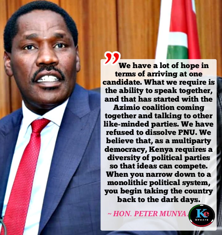 keit65019's tweet photo. "We have refused to dissolve PNU. We believe that, as a multiparty democracy, Kenya requires a diversity of political parties so that ideas can compete." https://t.co/pHRyElCzJd