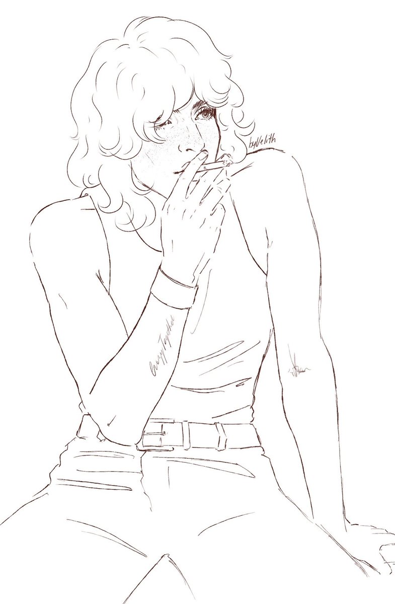 byvelith's tweet photo. Oh, what a vision 90s Mike Wheeler in an alternative universe where you live in NY all happy and gay 💙

#mikewheeler #byler #bylerfanart https://t.co/cPiSxoRXc0