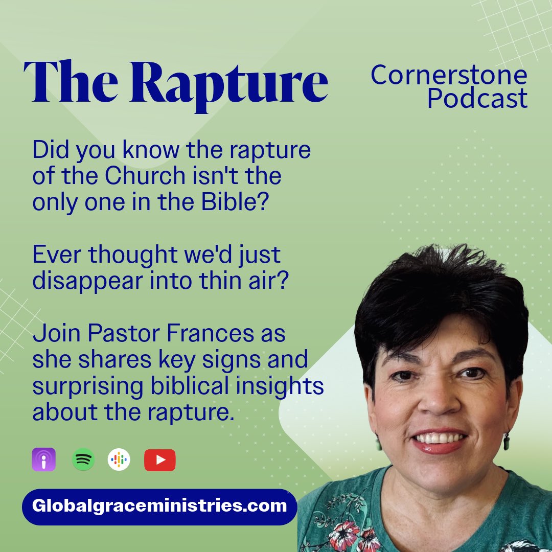 GlobalGraceM's tweet photo. Did you know the rapture of the Church isn't the only one in the Bible? Ever thought we'd just disappear into thin air? Join Pastor Frances as she shares key signs and surprising biblical insights about the rapture. https://t.co/5ZTH4okihT https://t.co/1OfOfwLhxd