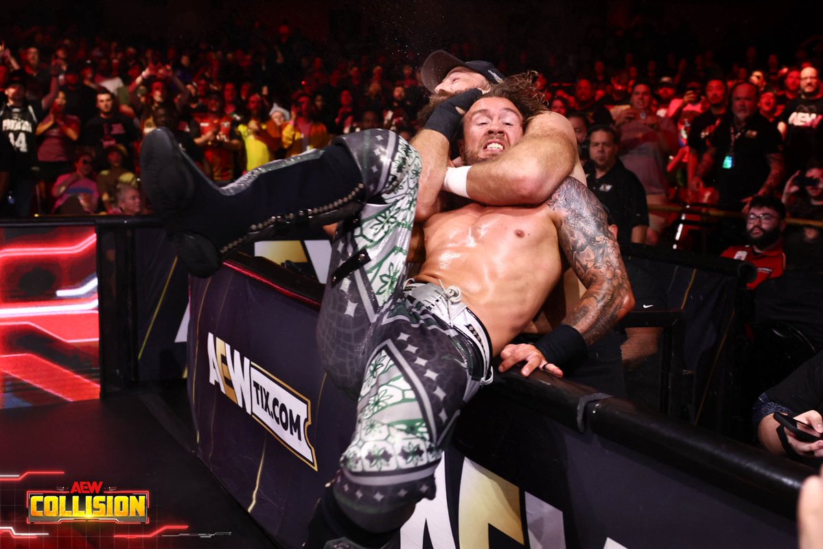WillToSoar's tweet photo. But then Mark decided he wanted to make a statement.

Mate… what happened after that? That wasn’t wrestling. That was personal.

You wanna jump me from behind? You wanna put me through the mat? You wanna surround me and think numbers are gonna scare me? All bets are off, bruv. https://t.co/Fokn7A1nJx