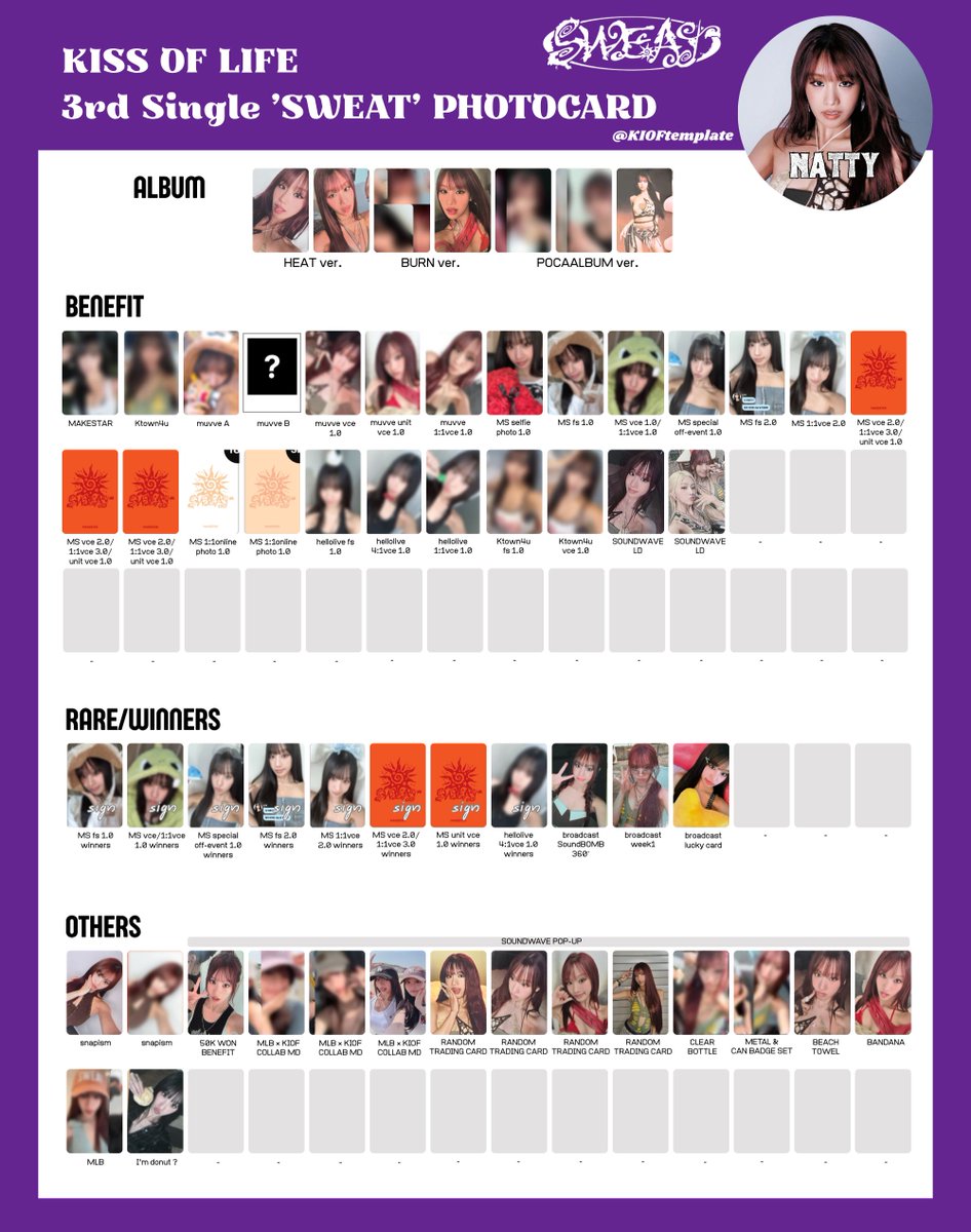 KIOFtemplate's tweet photo. 🤎🔥
KISS OF LIFE
3rd Single [SWEAT] 
>MEMBER PHOTOCARD

KISSOFLIFE キオプ templates template pc 키스오브라이프 키오프 포카 JULIE NATTY BELLE HANEUL トレカ 一覧 KIOF
#KISSOFLIFE #키스오브라이프
#KIOFtemplate #SWEAT https://t.co/iAuldiPx8F