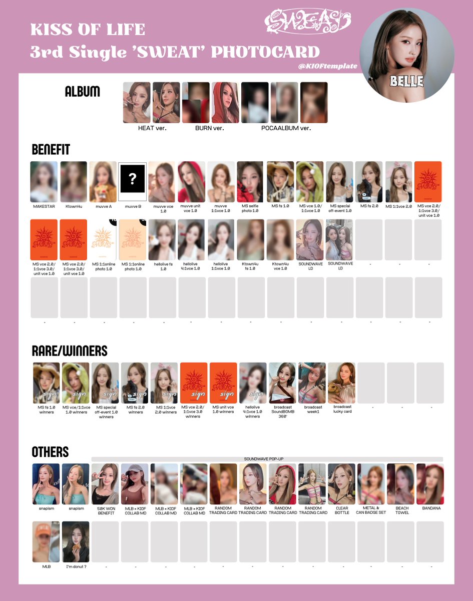 KIOFtemplate's tweet photo. 🤎🔥
KISS OF LIFE
3rd Single [SWEAT] 
>MEMBER PHOTOCARD

KISSOFLIFE キオプ templates template pc 키스오브라이프 키오프 포카 JULIE NATTY BELLE HANEUL トレカ 一覧 KIOF
#KISSOFLIFE #키스오브라이프
#KIOFtemplate #SWEAT https://t.co/iAuldiPx8F