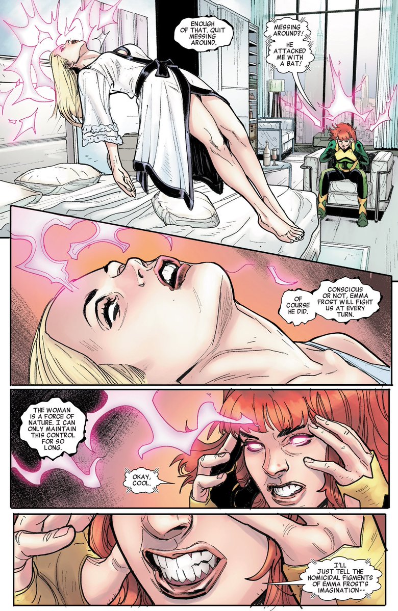 Godwinsf3's tweet photo. @Luanthewicked Example A= 2 versions of jean grey YOUNG JEAN GREY and ADULT GHOST JEAN= 2 OMEGAS  + phoenix/ Had to fuse working together to get emma,  and the only way to enter emmas mind was to trick her, and when jean took control of her body, SHE even admit she cant hold her https://t.co/kJiKVjJ8LG