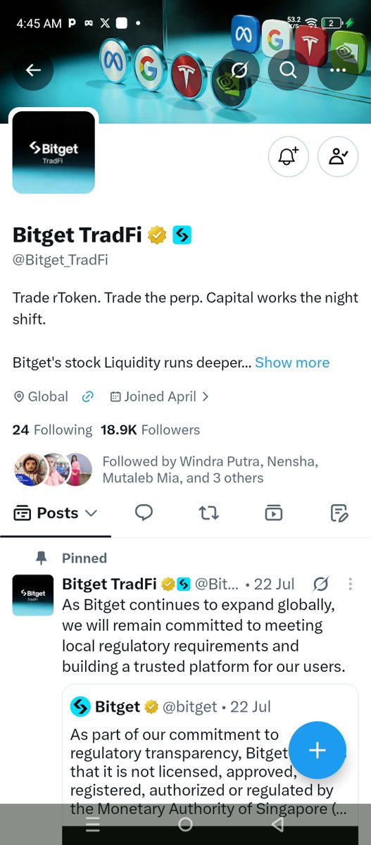 BithiIs07's tweet photo. @Bitget_TradFi Great session! I'm tuning in to today's TradFi Talk and learning a lot about the future of finance. Thanks, Bitget, for hosting this insightful broadcast! 🚀📈 🤞 #Bitget� #TradFiTalk https://t.co/PdxoR4eft8