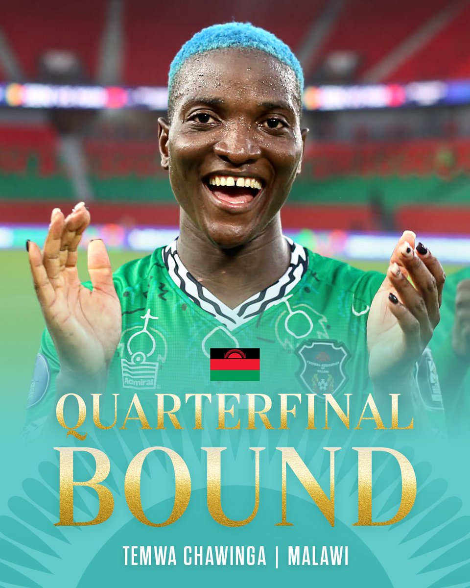 thekccurrent's tweet photo. MALAWI TO THE QUARTERFINALS !!! 🇲🇼🥹

#WAFCON debutants Temwa &amp; the Scorchers are onto the quarterfinals 💫

(via @CAFwomen) https://t.co/9HiZfYgVz2