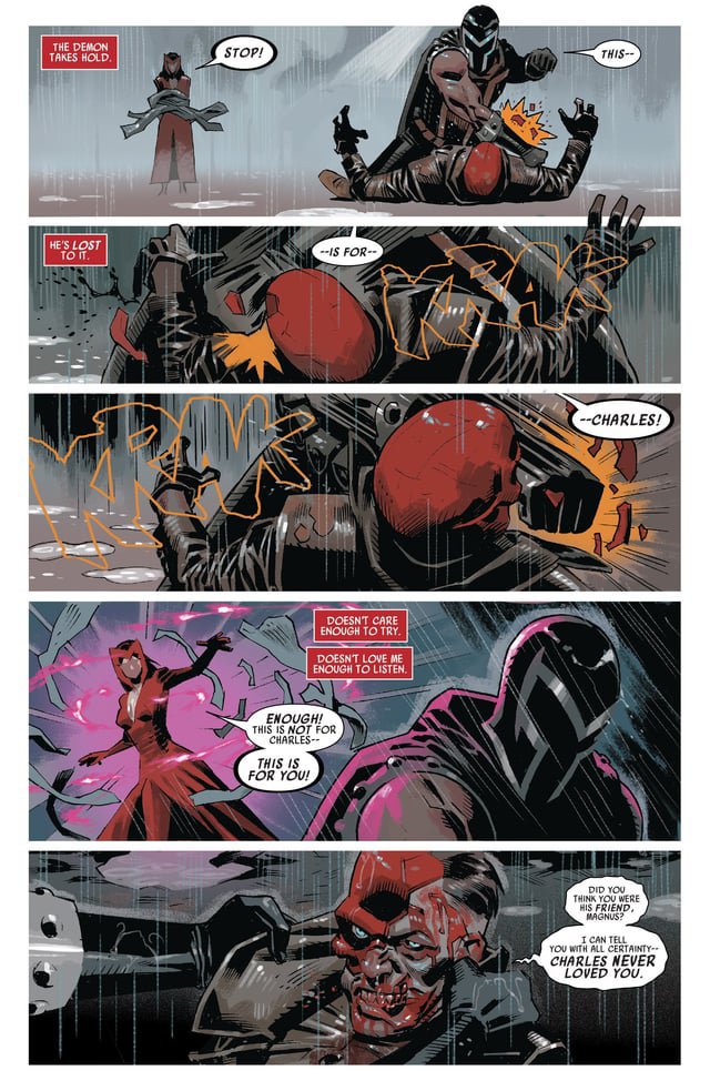 Evenadamas2's tweet photo. It always makes me laugh when people say "Magneto deserves better" in reference to Cherik.

That man was willing to go to hell for that bald, and the only reason he came back from hell was also because of him.

Magneto doesn't want "better," he wants Xavier. https://t.co/Ou16CeJXvT