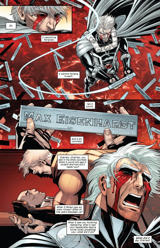 Evenadamas2's tweet photo. It always makes me laugh when people say "Magneto deserves better" in reference to Cherik.

That man was willing to go to hell for that bald, and the only reason he came back from hell was also because of him.

Magneto doesn't want "better," he wants Xavier. https://t.co/Ou16CeJXvT