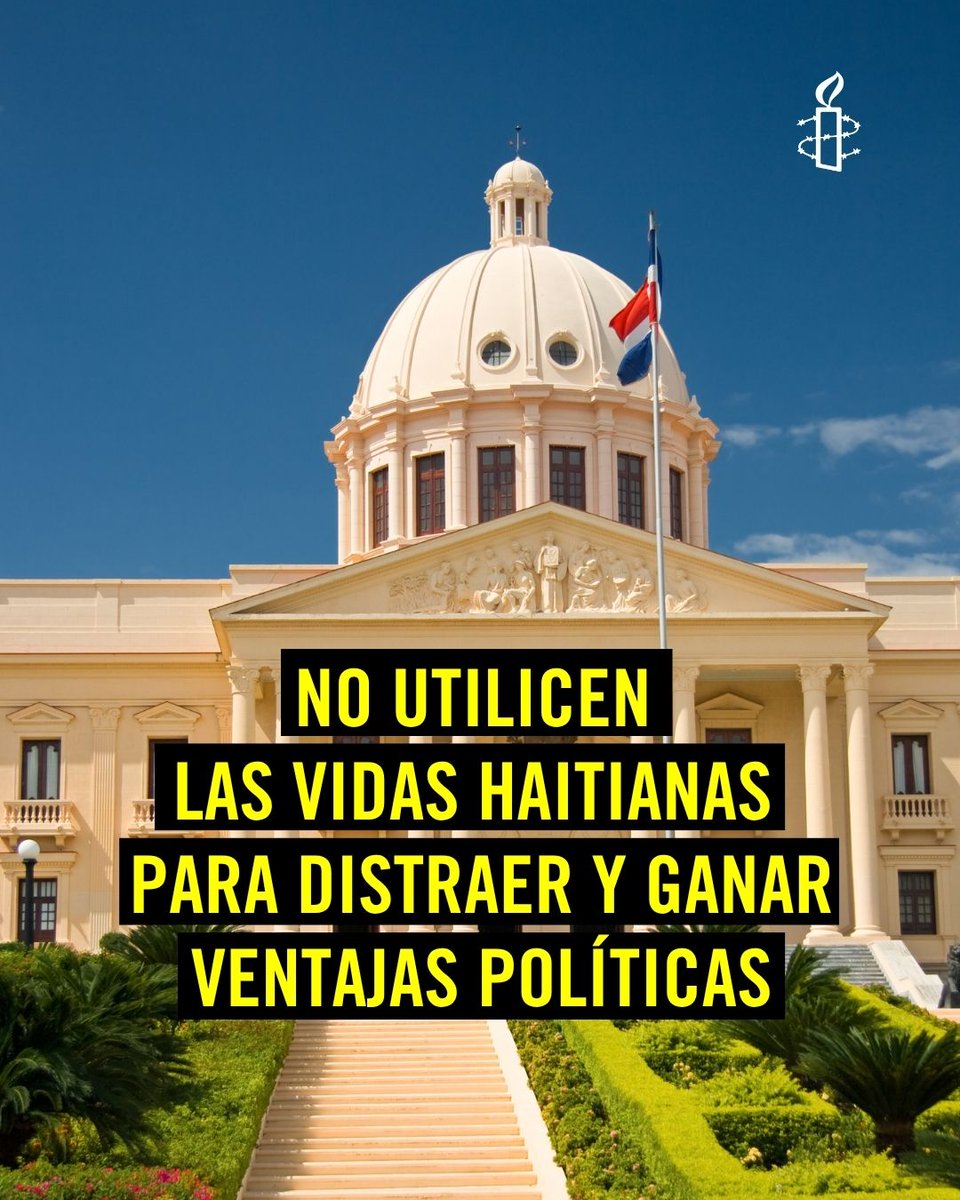 AmnistiaOnline's tweet photo. #RDAntirracista: Mensaje para el gobierno de @LuisAbinader en la República Dominicana

Firma la petición ✒️ https://t.co/Bc3lHCDe2Z y pídele a Luis Abinader, presidente de la República Dominicana que ponga fin a las políticas migratorias racistas y defienda los derechos humanos de todas las personas.
