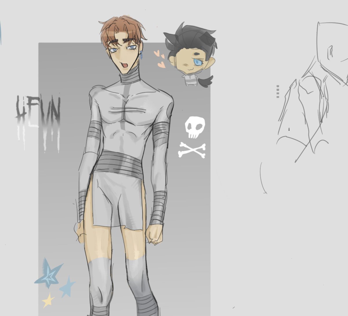 hevn_miss_rain's tweet photo. y’all should flame me for not drawing Will’s thighs squished by stockings 
——wip
 ＃willmark  #imisswilliam https://t.co/92DYVEci0i