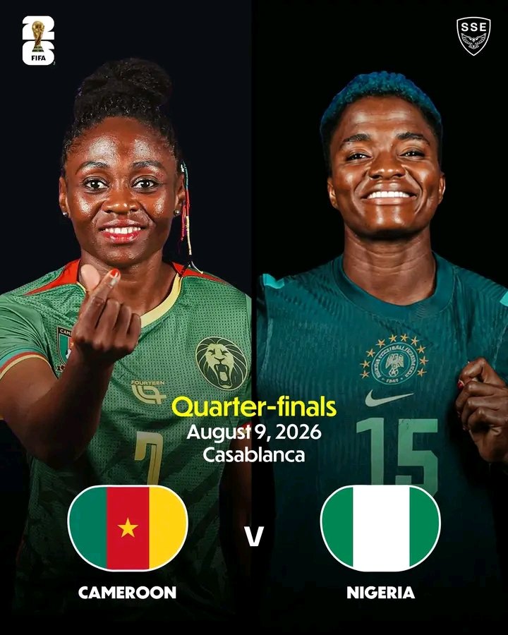 EstherGyanchung's tweet photo. It's a heavyweight quarter-final. 

The Super Falcons will take on Cameroon for a place in the last four.

#WAFCON2026
#EGYNGA https://t.co/MCV4Ddvaxw