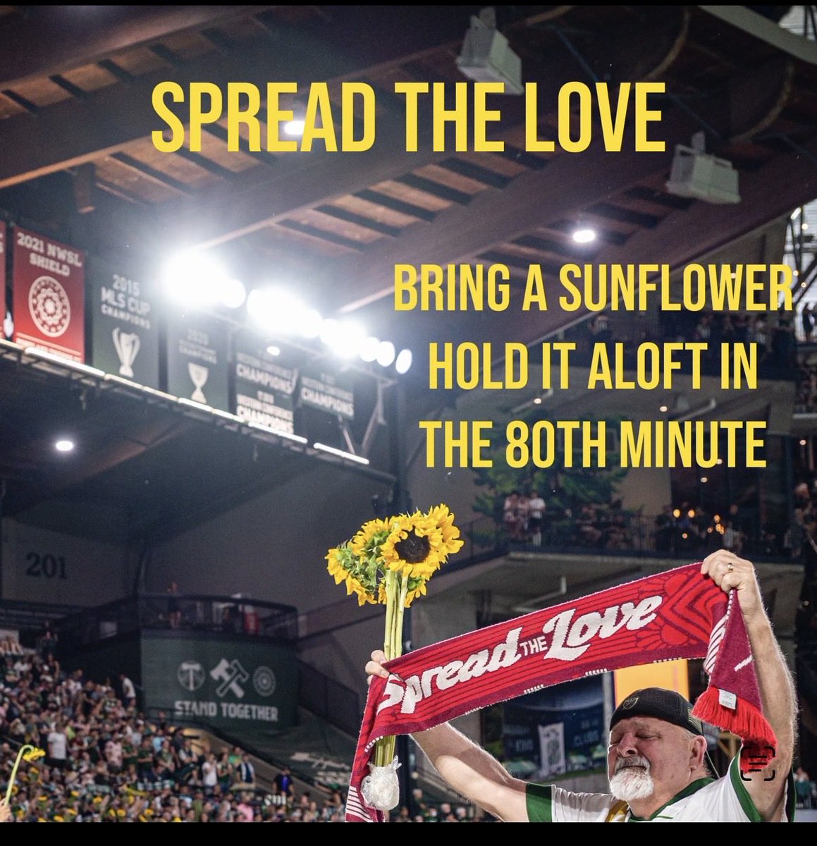greenitcolor's tweet photo. Bring a 🌻 to tomorrow’s match. Hold it up in the 80th minute and sing. #RCTID https://t.co/wiPIQlBPZt
