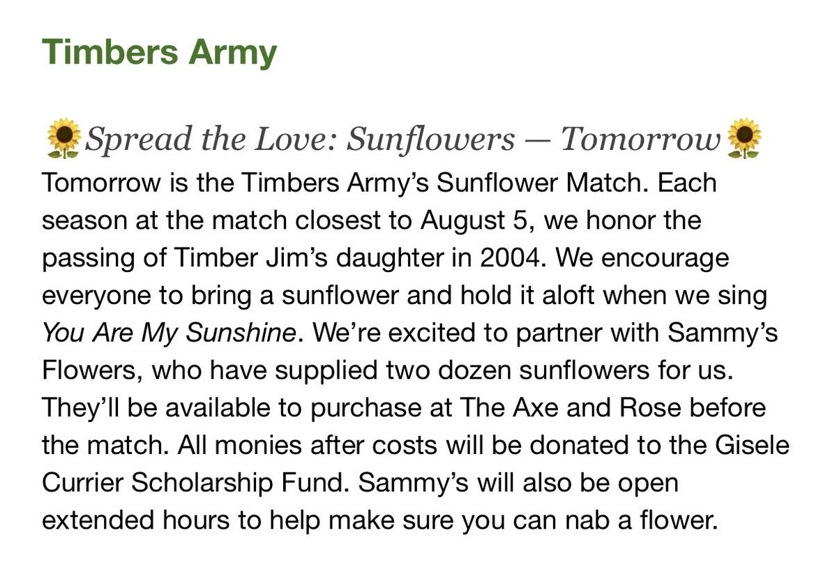greenitcolor's tweet photo. Bring a 🌻 to tomorrow’s match. Hold it up in the 80th minute and sing. #RCTID https://t.co/wiPIQlBPZt
