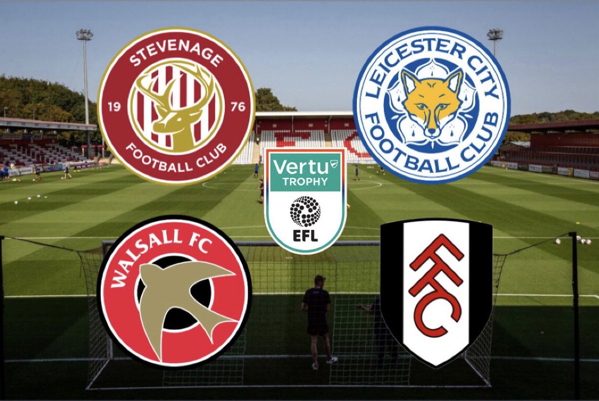 _BORONEWS_'s tweet photo. Fixture times and venues for the 2026/27 Vertu Trophy Southern Group B 🏆
Leicester City:
Broadhall Way 🏟️
7pm ⏰
Walsall:
Bescot Stadium 🏟️
7pm ⏰
Fulham u21s:
Broadhall Way 🏟️
7pm ⏰
UP THE BORO 🔴⚪️
#sbfc | #StevenageFC #VertuTrophy #LeicesterCity #Walsall #Fulhamu21s https://t.co/d36CBmVTdT