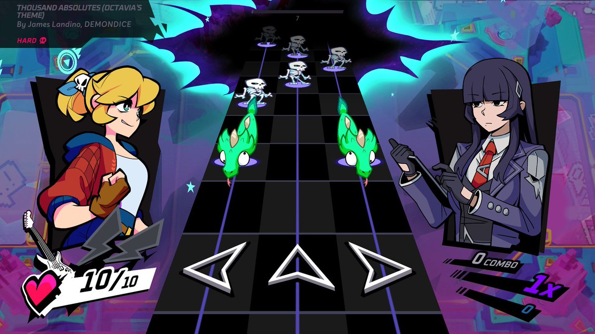 VelkaVelkaVelka's tweet photo. Totally real Omega Strikers x Rift of the Necrodancer second DLC leak (I suck at copying artstyles) https://t.co/zun8voGzc5