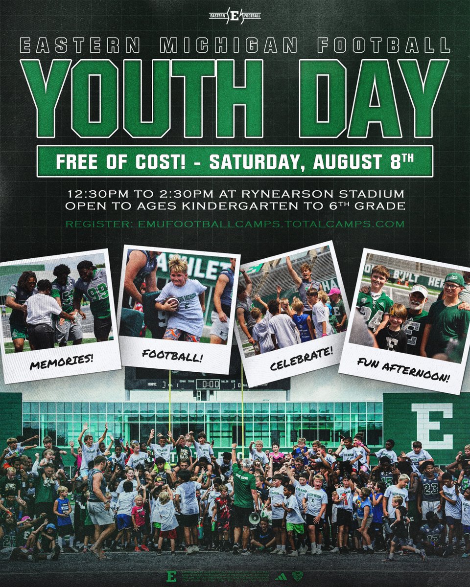 EMUFB's tweet photo. 🚨Two Days Away!🚨
We can’t wait to see you in The Factory this Saturday for the 2026 EMU Football Youth Day!
Cost: Free!!!
Ages: Kindergarten to 6th grade
Time: 12:30 to 2:30
Register: https://t.co/vdMlJDJMQo
📰https://t.co/pkQXrs0uRJ
#TheFactory ⛓️ #ETOUGH https://t.co/NUslfXn70Z