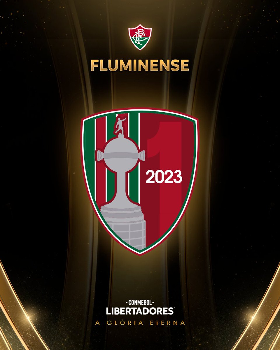 LibertadoresBR's tweet photo. 🇭🇺🎉 Vamos, Tricolores! É o patch novo do @FluminenseFC campeão da CONMEBOL #Libertadores!

🏆 2023 #GloriaEterna https://t.co/a6JxeaPABA