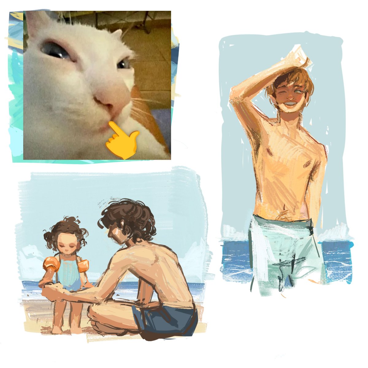pollendotberry's tweet photo. HELLOOO im sososo art blocked rn so byler girldad sketches at the beach? Idk I miss the beach (;´A｀) #byler https://t.co/qXZt4Mb6DG