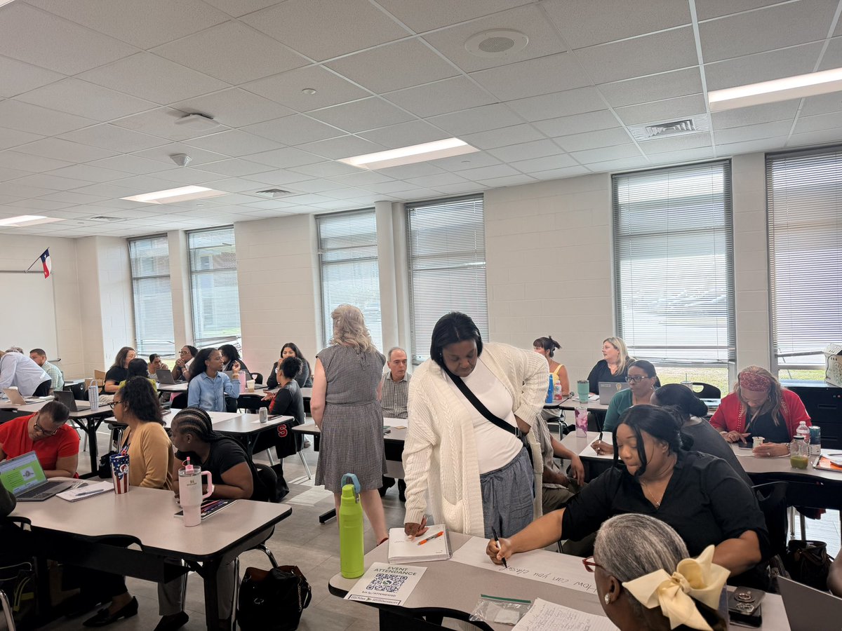 KDussette's tweet photo. Our teachers were hard at work learning and collaborating during today’s JobAlike sessions! We even stopped by the counselors’ session and loved the 90s theme. Great energy, great learning, and we’re ready for an amazing year! #NewSpringISD https://t.co/o8AtEy4Bhb