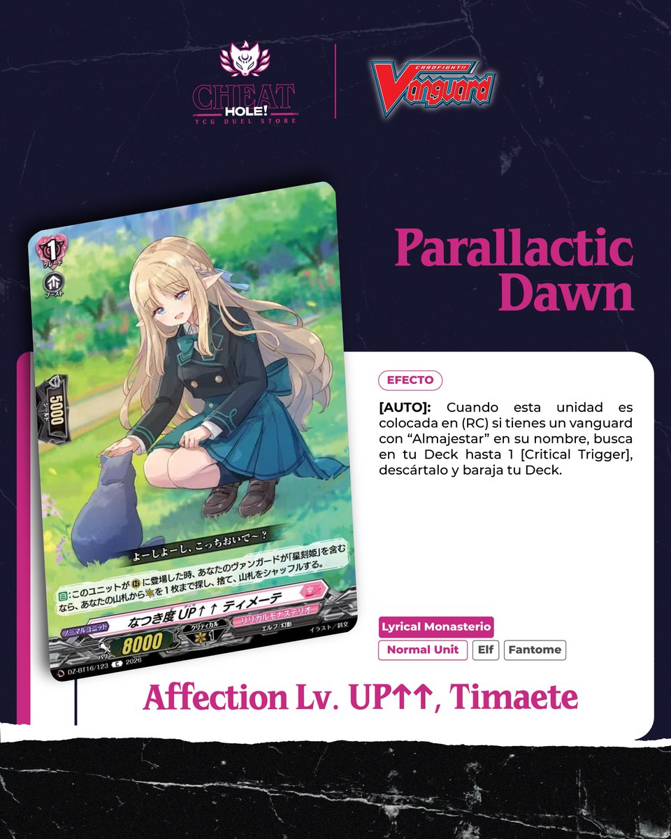 CheatHole_TCG's tweet photo. Y como último arquetipo del Booster, Saint Almajestar Pt.2! Recordamos que el álbum estará disponible apenas salga el booster en nuestras otras redes!

#vanguard #cardfightvanguard #cfv #CardfightVanguard #TCG https://t.co/q9v10zTip2