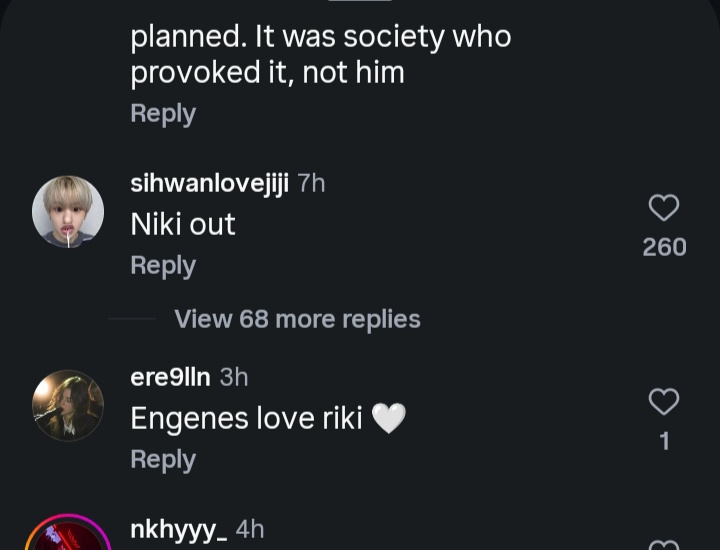 vamph0n's tweet photo. The comments under enha Vids r disgusting how u fighting bullying with bullying nd harassing innocent person this is so disturbing plz go instagram report this kind of comments https://t.co/u5eqRlcfDP