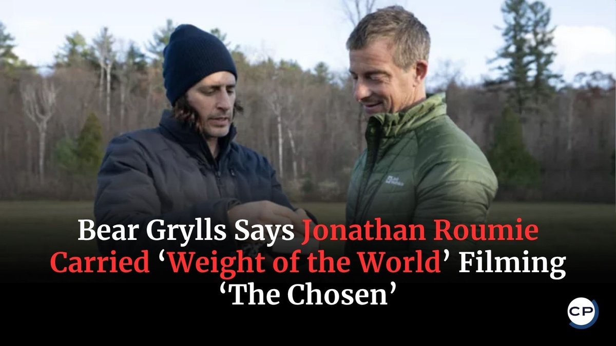 ChristianPost's tweet photo. Bear Grylls says Jonathan Roumie carried "the weight of the world" filming "The Chosen in the Wild," premiering August 9. #TheChosen #BearGrylls #Roumie #Jesus #ChristianPost
🔗 https://t.co/rhfWeymy5d https://t.co/csmS3zJw5O https://t.co/8HoL5q47KL