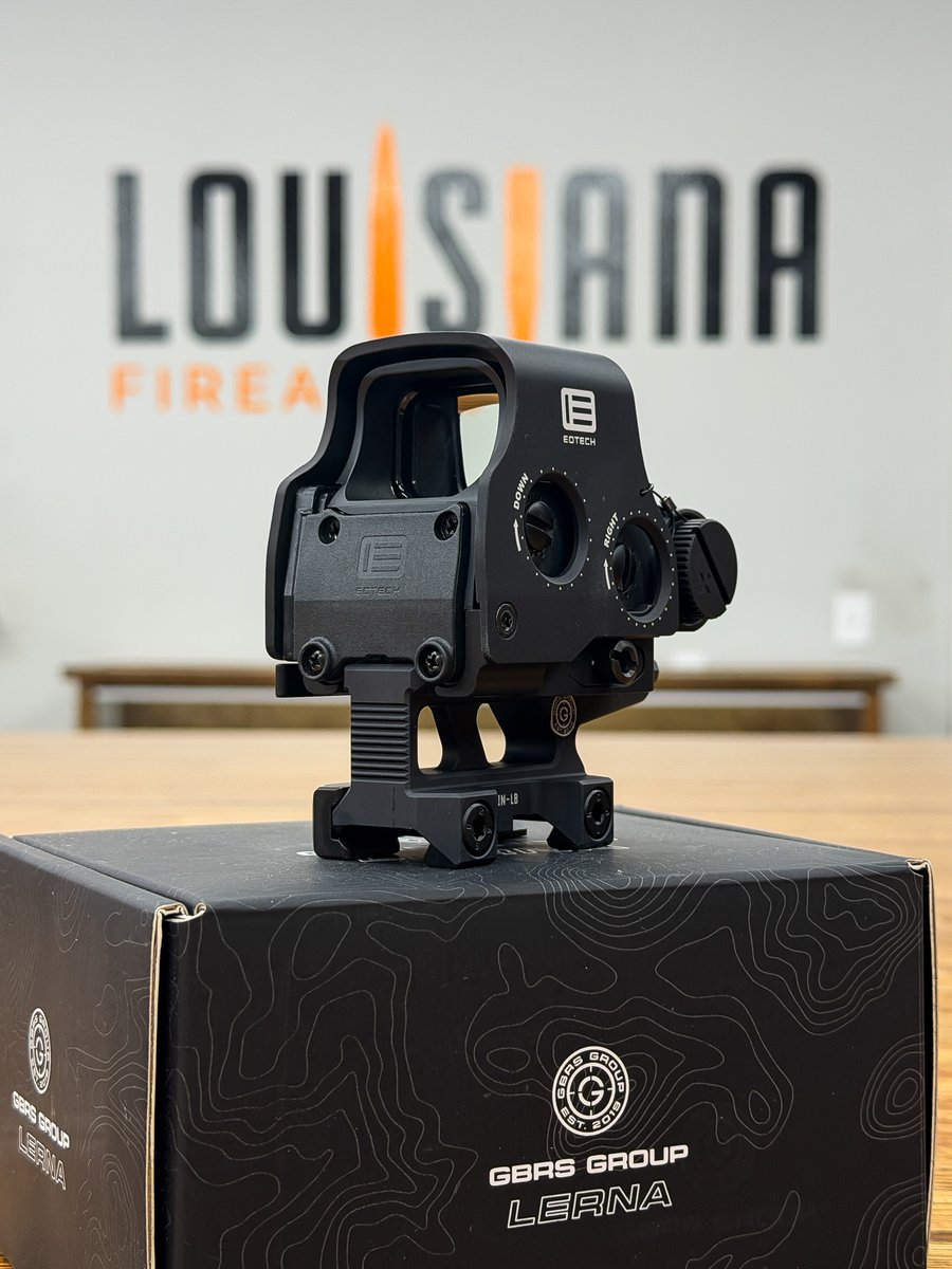 LAFirearms's tweet photo. The perfect pairing for @eotechinc holographic optics: 
@gbrsgroup's Lerna is the first stand-alone optic mount designed for end-users that offers a 2.91” Optic Centerline for faster target ID, regardless of gear/equipment obstructions, ie. EarPro/Comms headsets, Gas masks/CBRN, and Night vision use. A higher Optic allows for a more athletic posture and “Heads up” attitude that enables the end-users to maintain a vertical spine which translates to body armor or “presenting plates” to the threat. This “Heads up” style allows for faster processing speed and increased situational awareness. 

You can grab one at our shop today.
