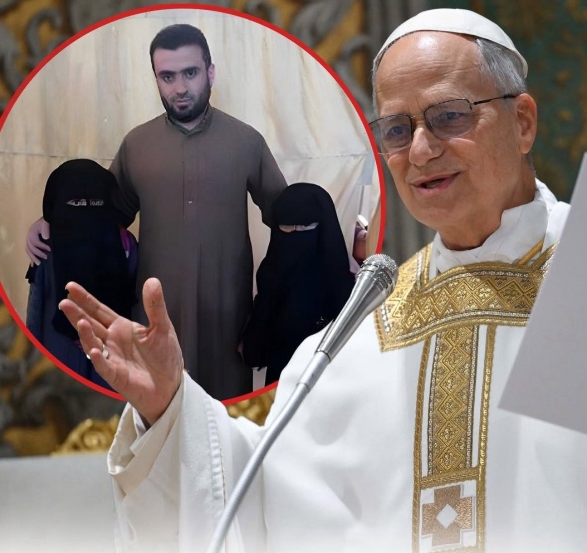 AntiWokeMemes's tweet photo. Pope Leo:

"Christians and Muslims can live together and be friends."

What do you want to say to Pope Leo? https://t.co/WKRdpYQBgl
