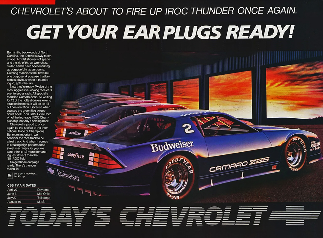 irocofficial's tweet photo. The thunder of @TeamChevy IROCs returns!
-
“Amidst showers of sparks and the zip of the air wrenches, skilled hands have been working as purposefully as surgeons. Creating machines that have but one purpose. A purpose that becomes obvious when a thundering V8 splits the sky.” https://t.co/lErachGdlW
