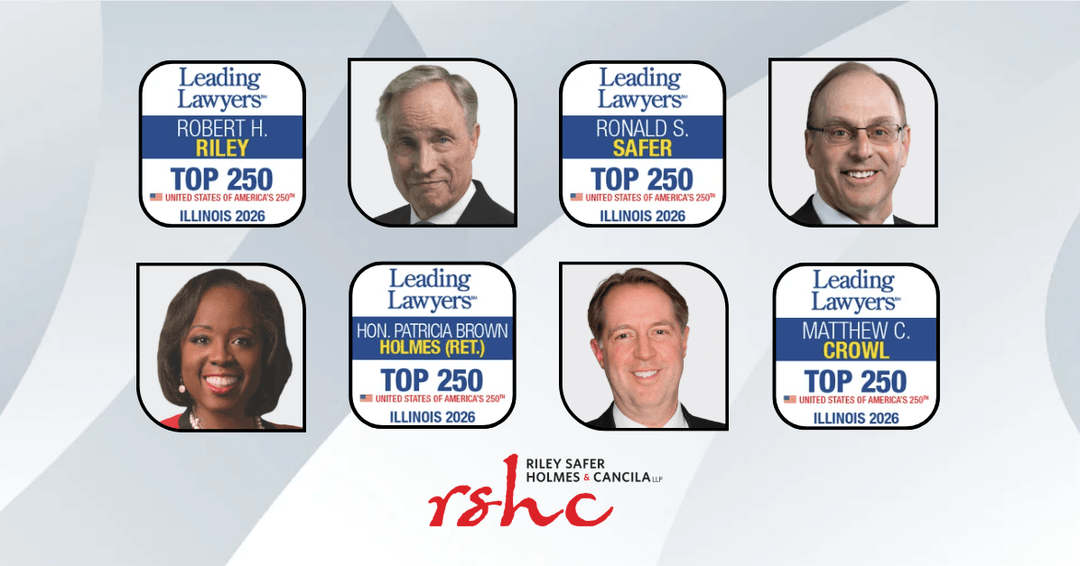 moluvx's tweet photo. RSHC stands among Illinois’ best. Riley Safer Holmes &amp; Cancila is proud to announce that four of our attorneys have been recognized among the Top 250 Leading Lawyers in Illinois—an honor awarded to the attorneys who received the highest number of votes from their peers across… https://t.co/NUkm3Ij7Ib