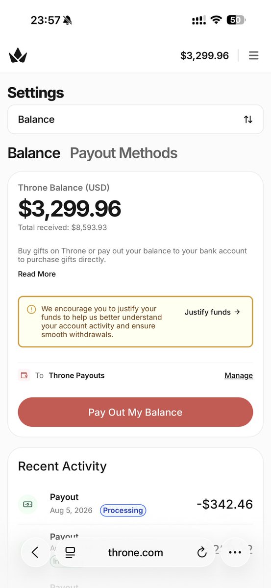 thugteengod's tweet photo. We hit 5K for the month already retards 🤤

$3300 drained, shoutout to my #1 Cashdrone who got pinned down and destroyed, literally made nearly 9K off throne alone in under 3 weeks.

I told you guys I was on a generational run, this proves it. Screenshots to back everything and throne balance that adds up. I’m not like other doms who sit there and buy from their own account, that’s pussy behaviour.

Cashdrone #1 will be hitting rock bottom before he 💀. He doesn’t wanna live anymore anyway so he might as well just shred his cash for my thug meat 🤤🤤

You betadoms could never.