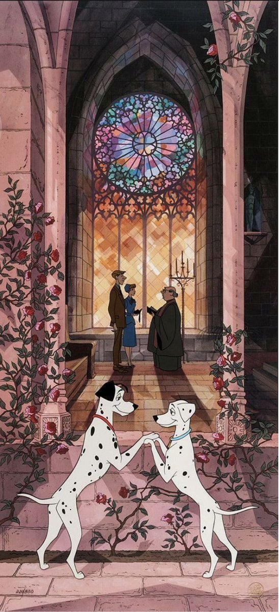 DisneyFilmatic's tweet photo. The union of Pongo and Perdita alongside Roger and Anita 🐾✨

Walt Disney’s One Hundred and One Dalmatians (1961) https://t.co/xKzVROJJ8w