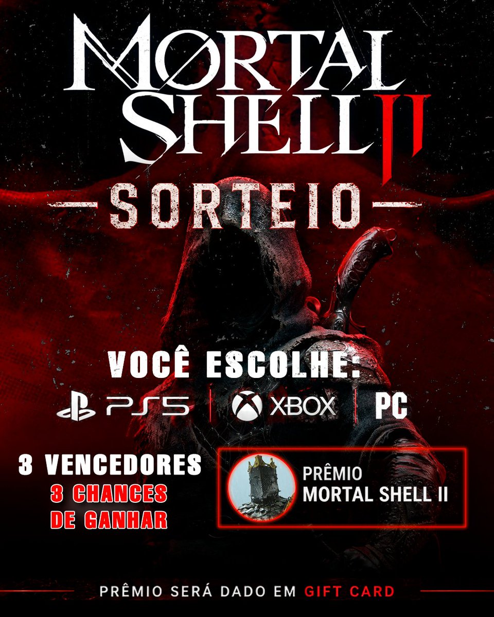 HadesPlays_'s tweet photo. SORTEIZÃO de 3 MORTAL SHELL 2!

Serão 3 vencedores, cada um levando 1 edição base do jogo para a plataforma que você quiser (PS5, Xbox ou PC).

🎮Para participar:
• Curta este post
• Dê RT
• Siga @promodohades 
• Entre no canal de promoções no WhatsApp (link no 1º comentário ou na BIO)
• Comente com um print mostrando que está seguindo o canal
📅 Resultado: 20/08 às 20h (horário de Brasília).

Boa sorte lindões! 🍀