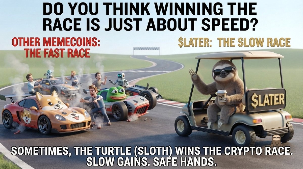 ProcrastinLATER's tweet photo. Running against the clock or letting the clock work for you? 🏎️💨 vs 🦥☕️

$LATER https://t.co/tqkDwtUJZG