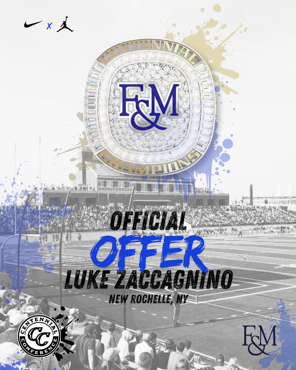 LukeZack7_'s tweet photo. After a great visit I’m super happy and blessed to say I’ve received my first offer to play college football at Franklin &amp; Marshall, big thanks to Coach Phelan and Coach Moore. Go Dips! @CoachMoore_99 @NewRo_FB https://t.co/ZyTYbJFCHG
