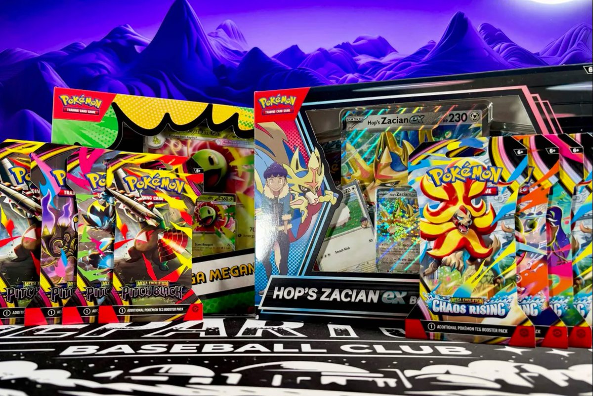 Departurecards's tweet photo. ⚾ 7 teams left in tonight's 2026 Topps Chrome Baseball hobby -- buy one team, get one 25% off! Also, brand new loaded Pokemon break posted for Friday night: https://t.co/5ozONViYd1 https://t.co/tniCPwHN4N