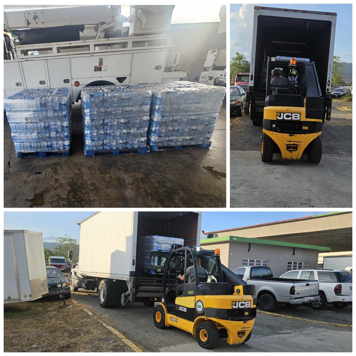 NMEADpr's tweet photo. Juncos también sufre la interrupción del servicio de agua en medio de la sequía que afecta la isla. Por eso el Negociado para el Manejo de Emergencias y Administración de Desastres le suministró agua potable, como parte del compromiso de la gobernadora, Jenniffer González Colón. https://t.co/eXHd7huJ5t