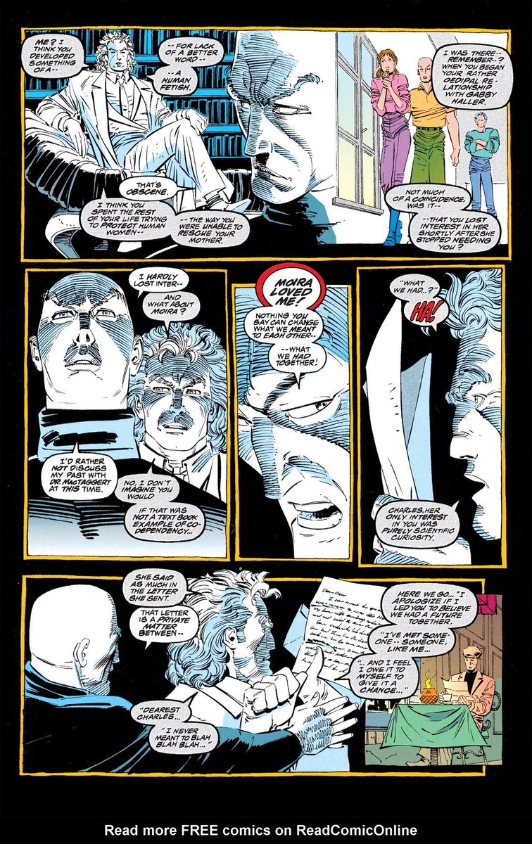 GunnerDobbins's tweet photo. Xavier has a full on psychosexual dream where he torments himself with the truth that he probably didn’t fully care that much about his romantic relationships with the women in his life…..and it manifests as Erik. https://t.co/mLaoogk5Td