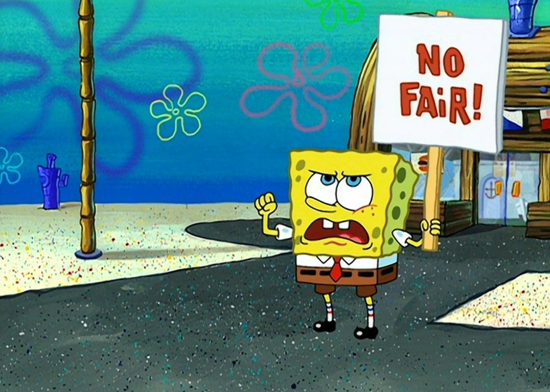 Spongester98's tweet photo. SQUIDWARD TENTACLES IS A BIG FAT LIER. THE DOCUMENT IS FAKE. I WILL NOT LET THIS TALENTLESS BUM RUIN MY CAREER! https://t.co/U9RJlImJ6k