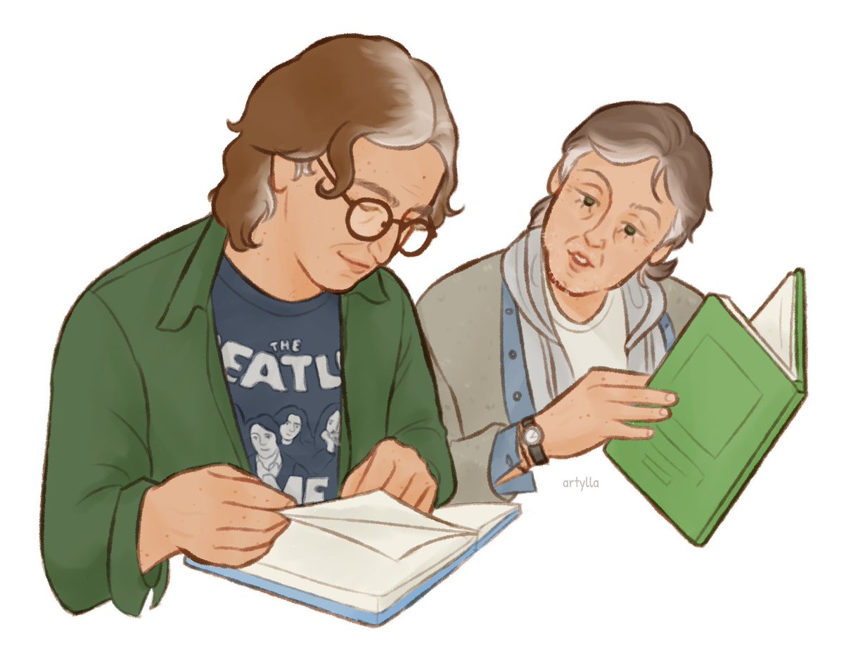 rosespeedway's tweet photo. i have a headcanon that john and paul would write children's books together, as lennon-mccartney #beatlesfanart https://t.co/iz2ZncfZrf