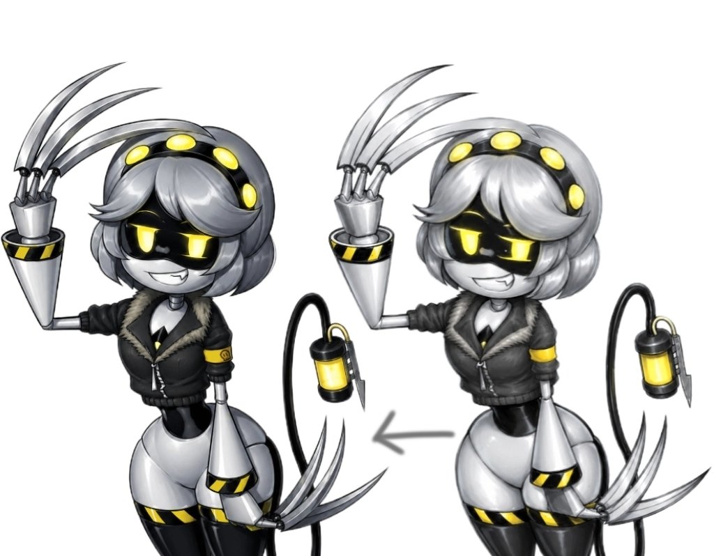 hamzo173472's tweet photo. "I don't mean anything wrong, but she has a sharp curve at her waist, and that's how you're showing the structure correctly — with all due respect to the oil-loving maniac."
#murderdrones
#designationserialv https://t.co/9zHXlMWL6i